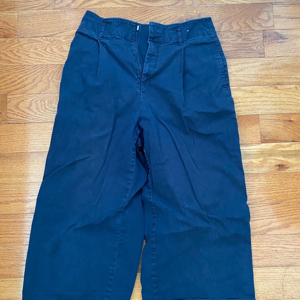 Wide Leg Navy Pants